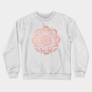 Rose Gold Mandala Flower Crewneck Sweatshirt